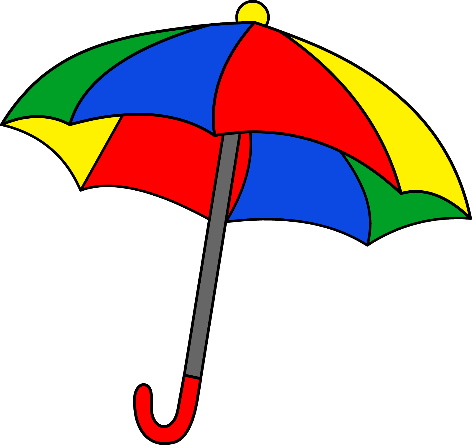 a colorful umbrella on a white background