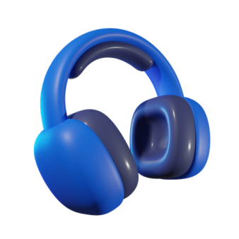 a pair of headphones on a white background