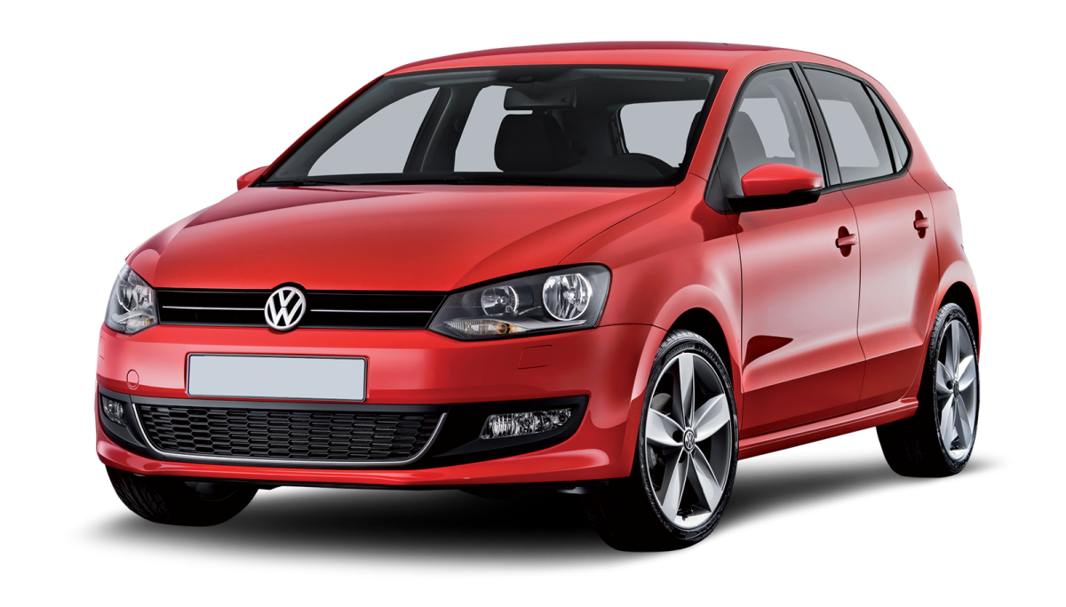 a red car on a white background