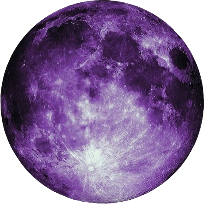 a purple moon on a white background