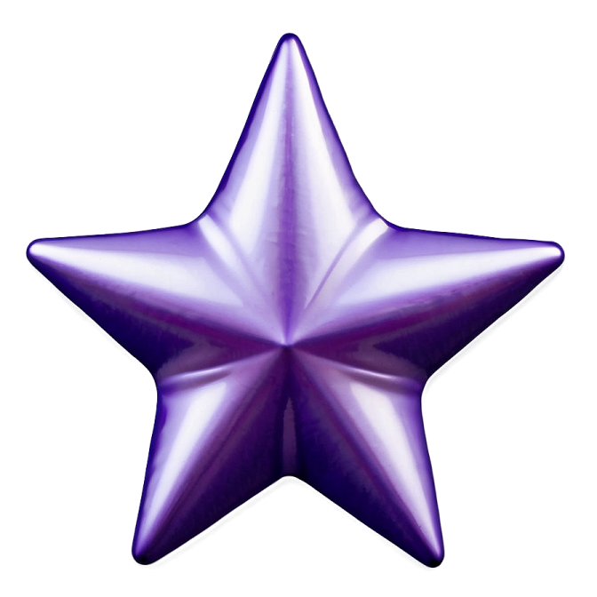 purple star foil balloon