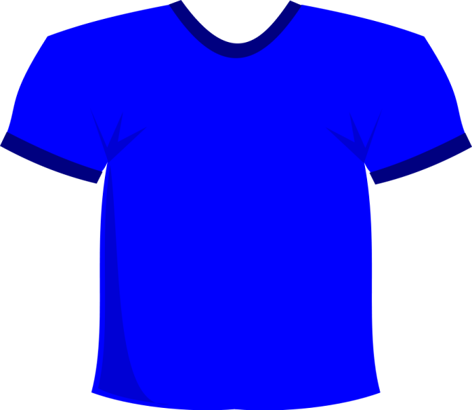 an image of a blue t - shirt