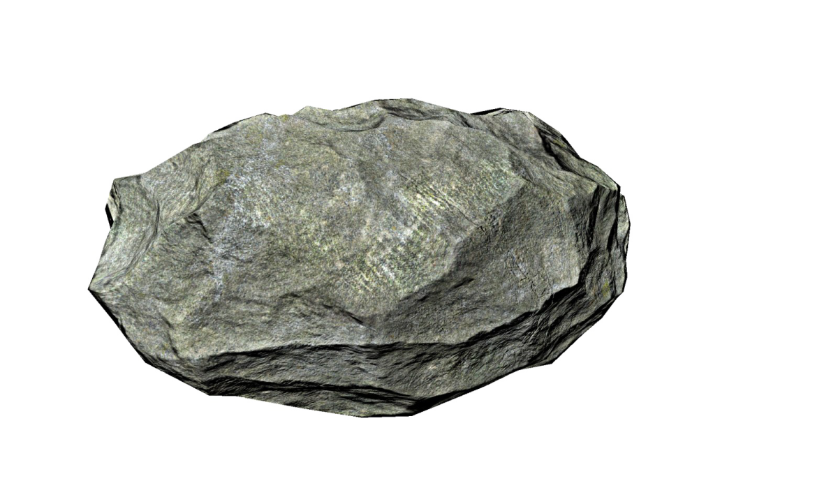a rock on a white background