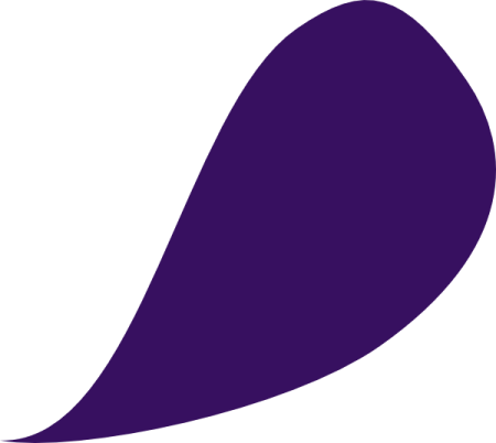 a purple circle with a white background
