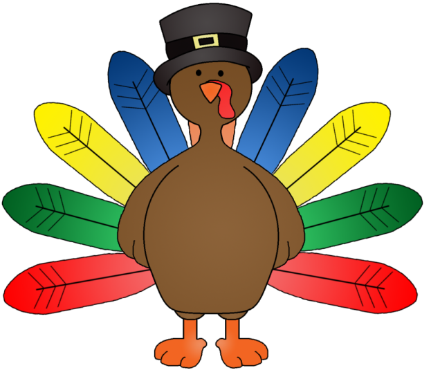 a turkey wearing a pilgrim hat and feathers