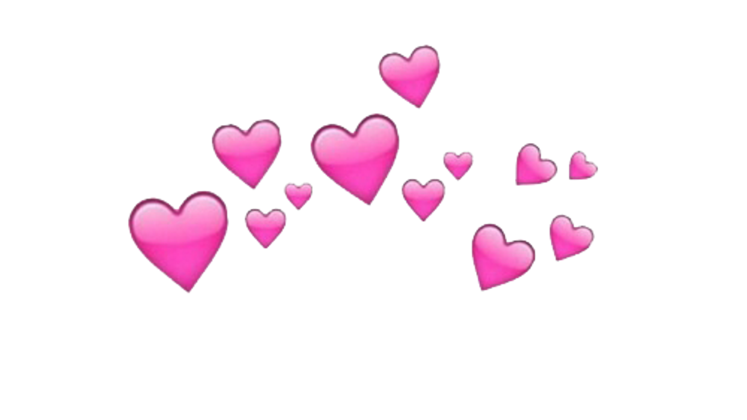 a bunch of pink hearts floating in the air