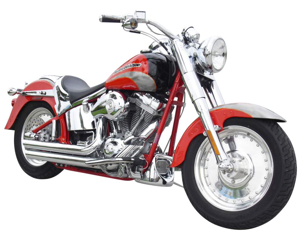 a red motorcycle on a white background
