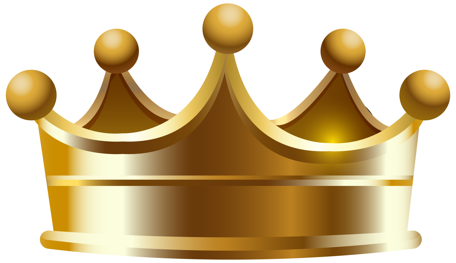 a gold crown on a white background