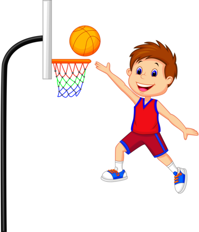 a boy playing basketball
