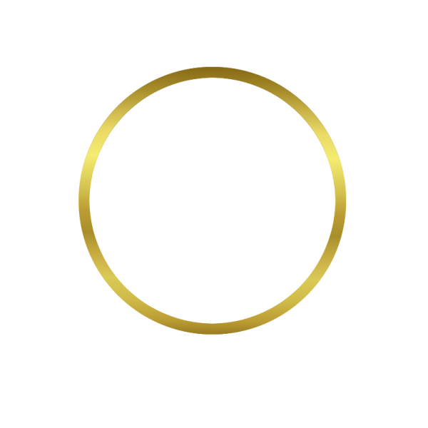 a gold ring on a white background
