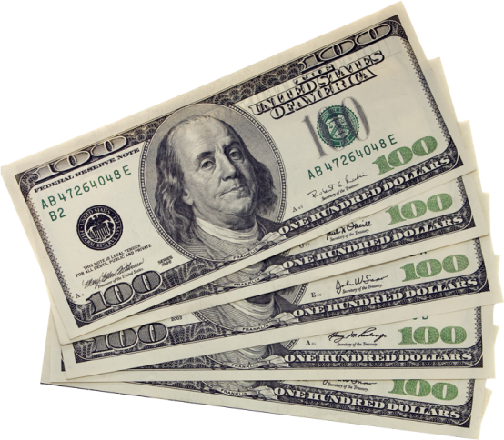 a stack of one hundred dollar bills
