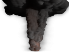 a black cloud of smoke on a white background