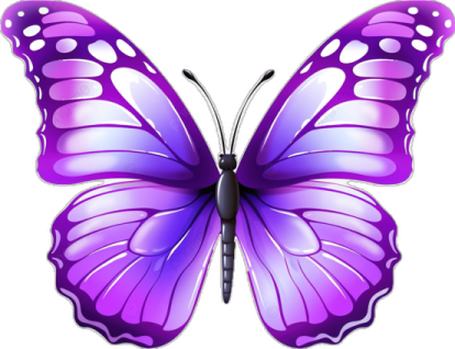 a purple butterfly on white background