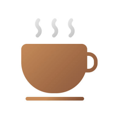 a coffee cup with steam rising from it