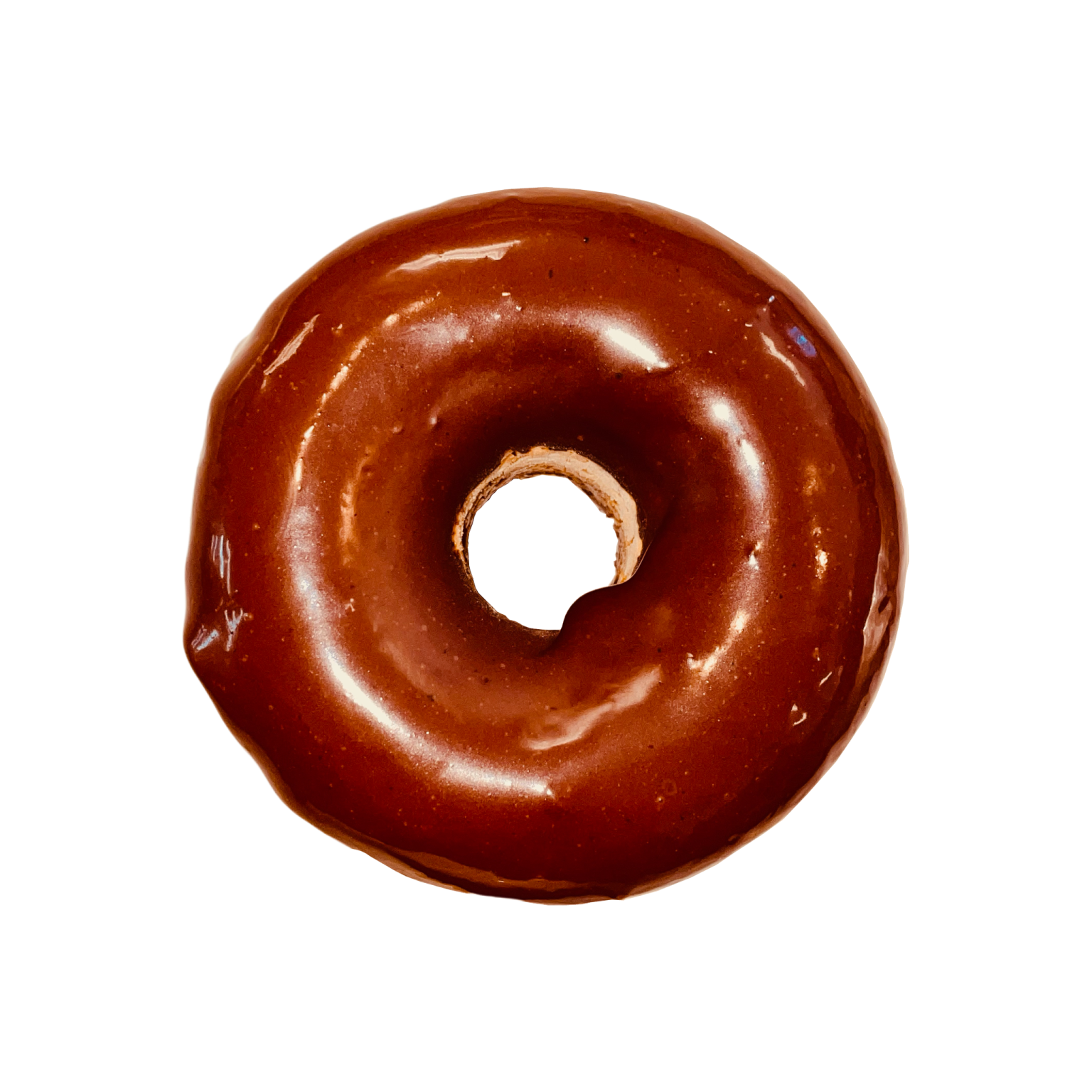a chocolate covered donut