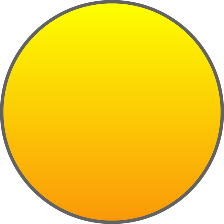 an orange circle with a white background