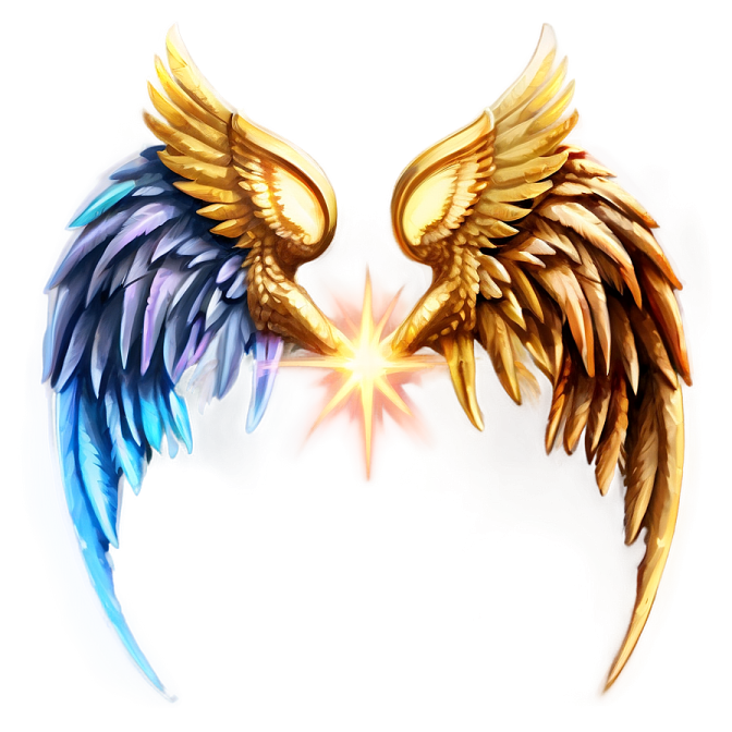 a pair of wings on a white background