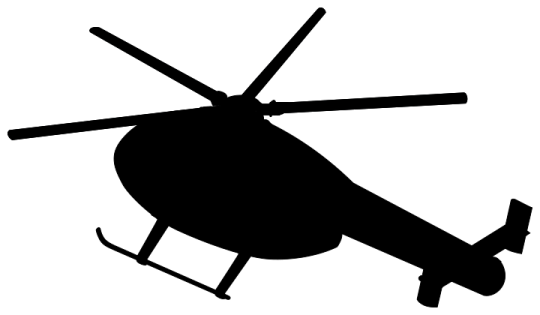 a black and white silhouette of a helicopter