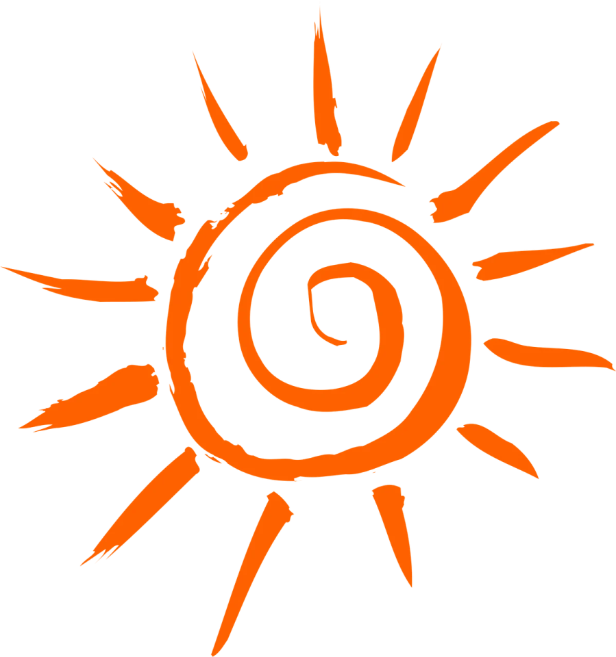 a black and white image of the sun
