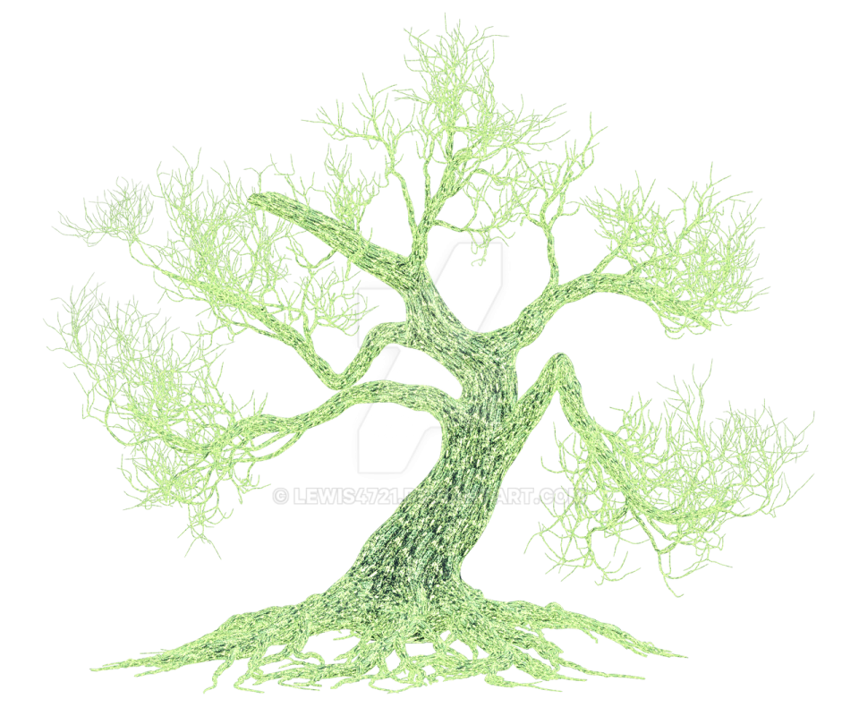 a drawing of a tree with no leaves