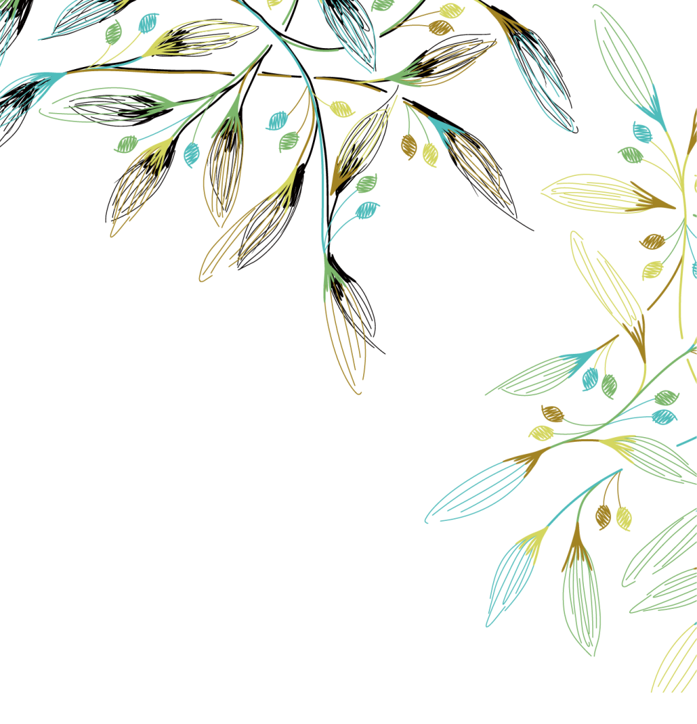 a branch with leaves and flowers on it