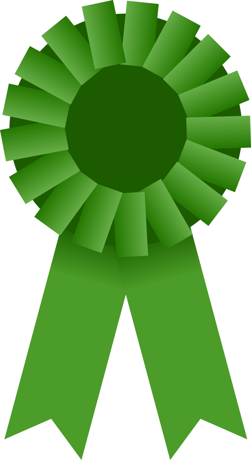 a green ribbon on a white background