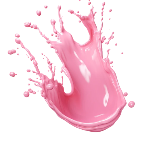 a pink liquid splash on a white background
