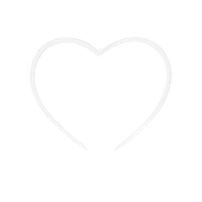 a white heart shaped headband