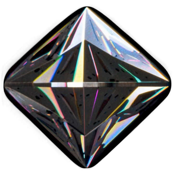 a black diamond on white background
