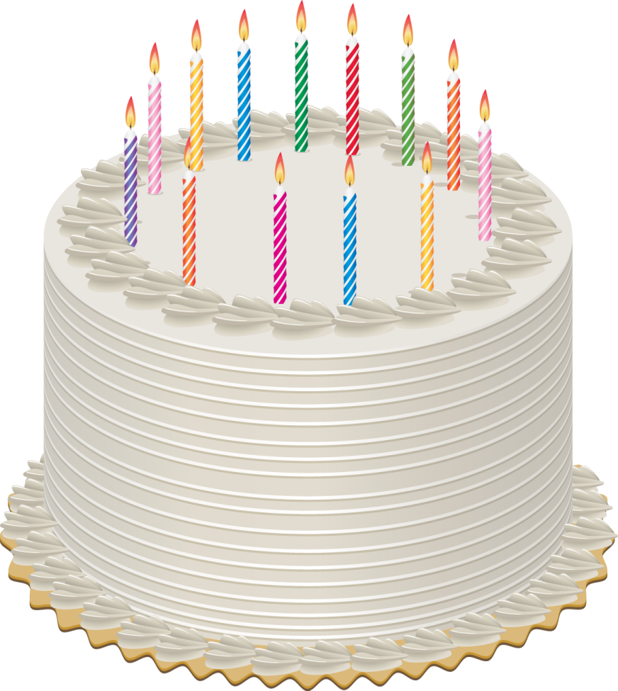 a birthday cake with candles on top