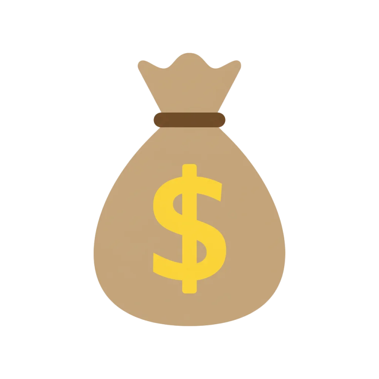 a bag with a dollar sign on it