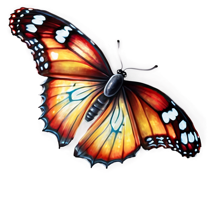 a colorful butterfly on a white background