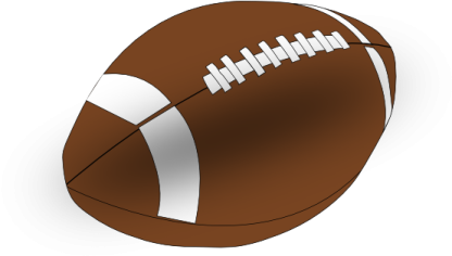 a football ball on a white background