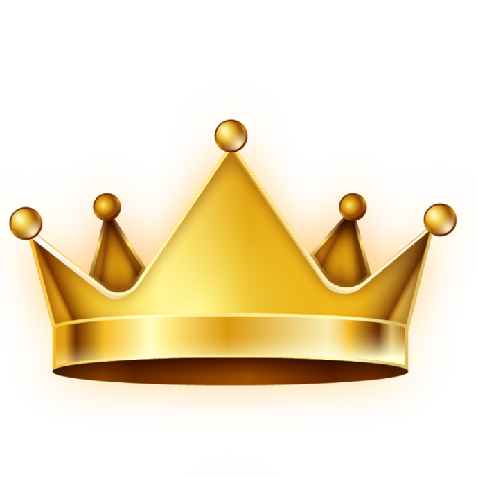 a golden crown on a white background