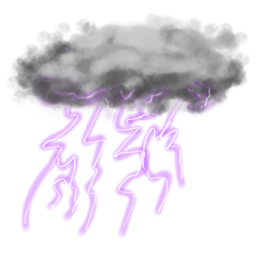 a cloud with lightning coming out of it
