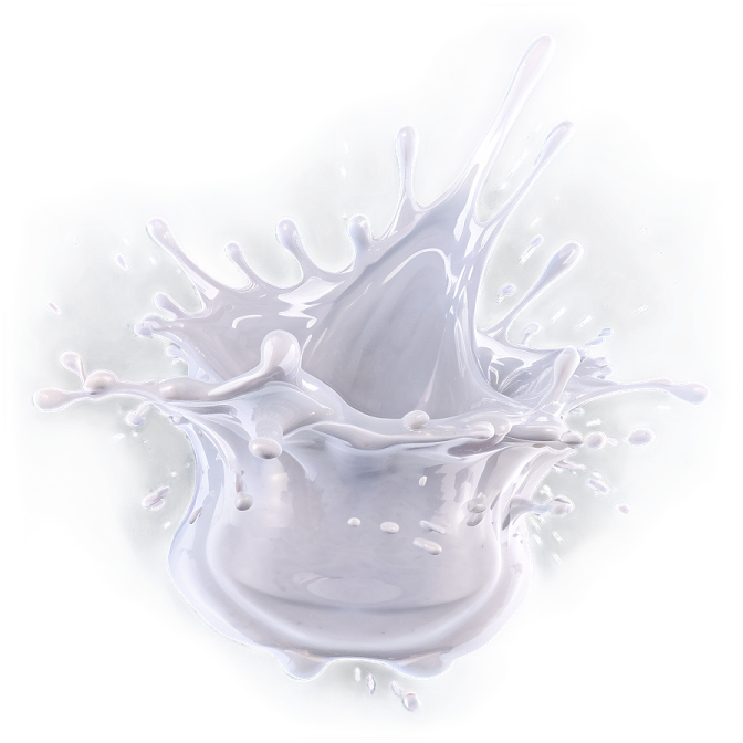 a splash of milk on a white surface