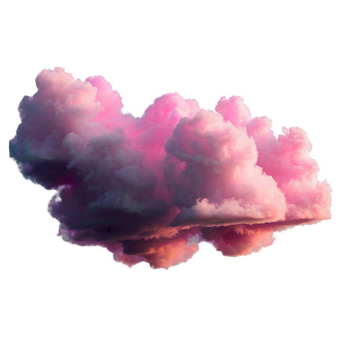 a pink cloud floating in the air