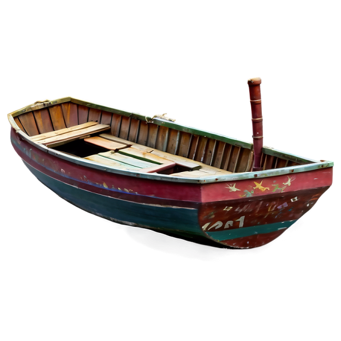 the boat is red and green