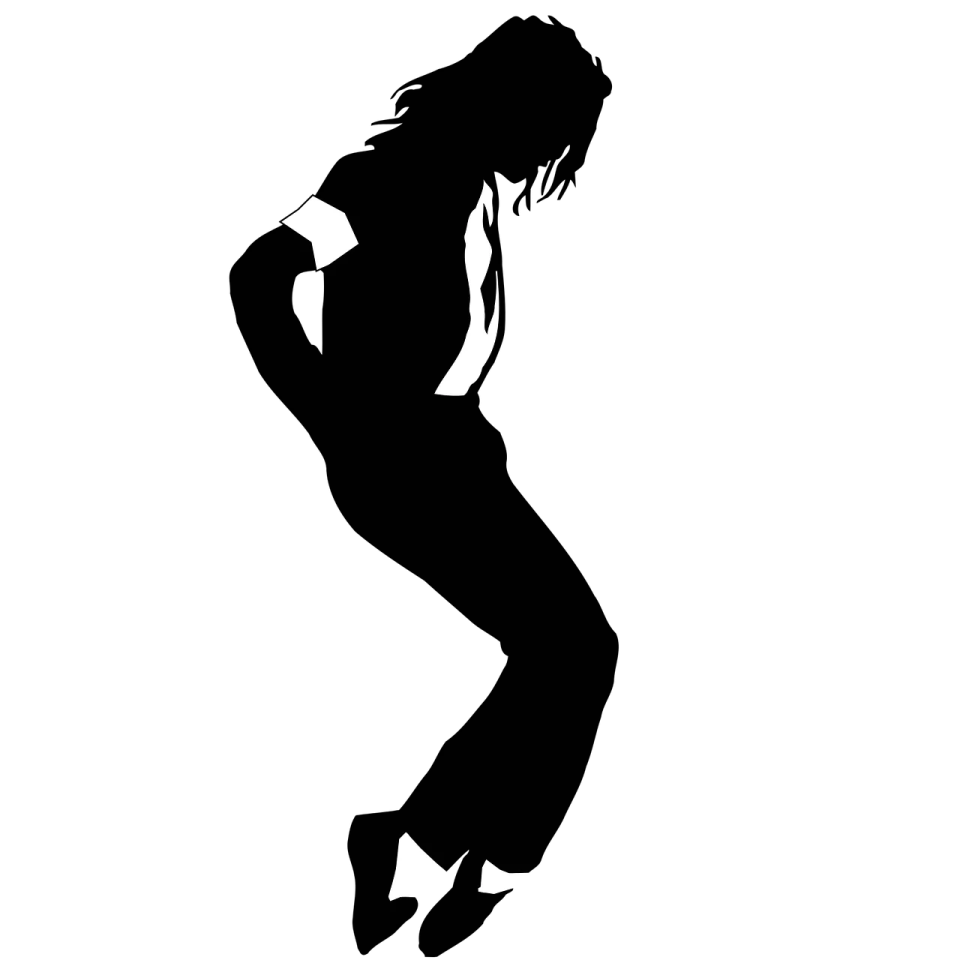 a black and white silhouette of a woman dancing