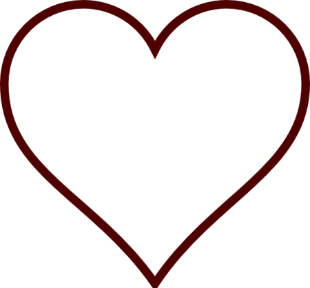 a red heart on white background