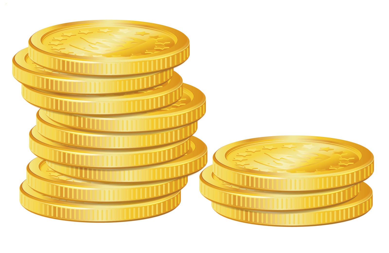 a stack of gold coins