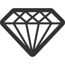 a diamond on a white background