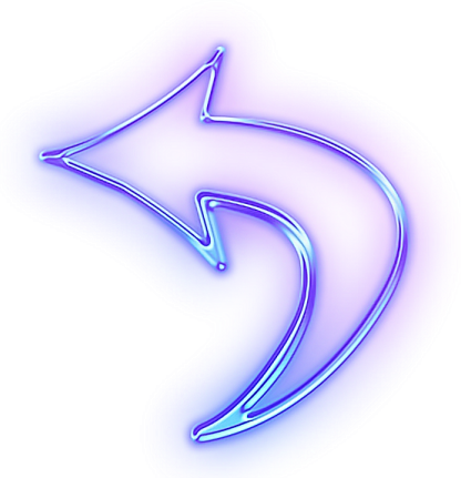 a blue arrow on a white background