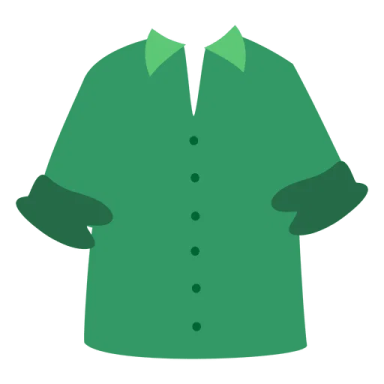 an illustration of a green coat