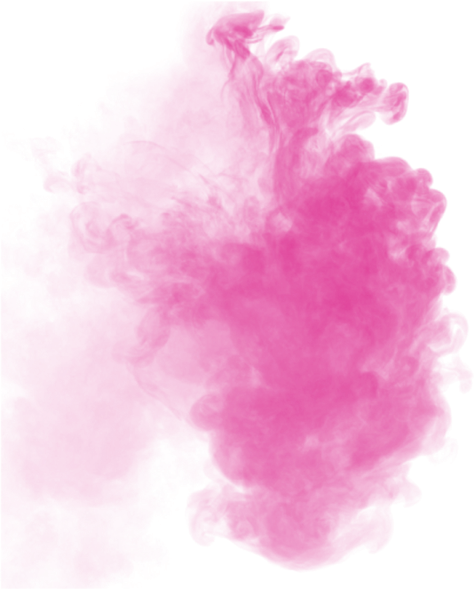 a pink smoke cloud on a white background