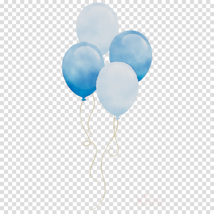 a bunch of blue balloons on a transparent background