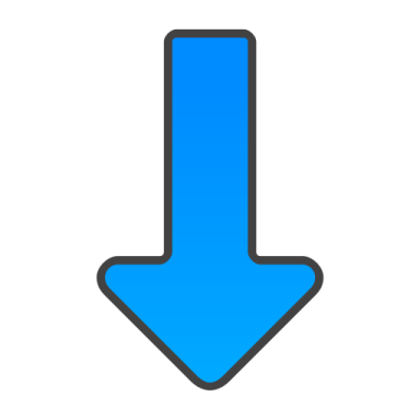 a blue arrow icon