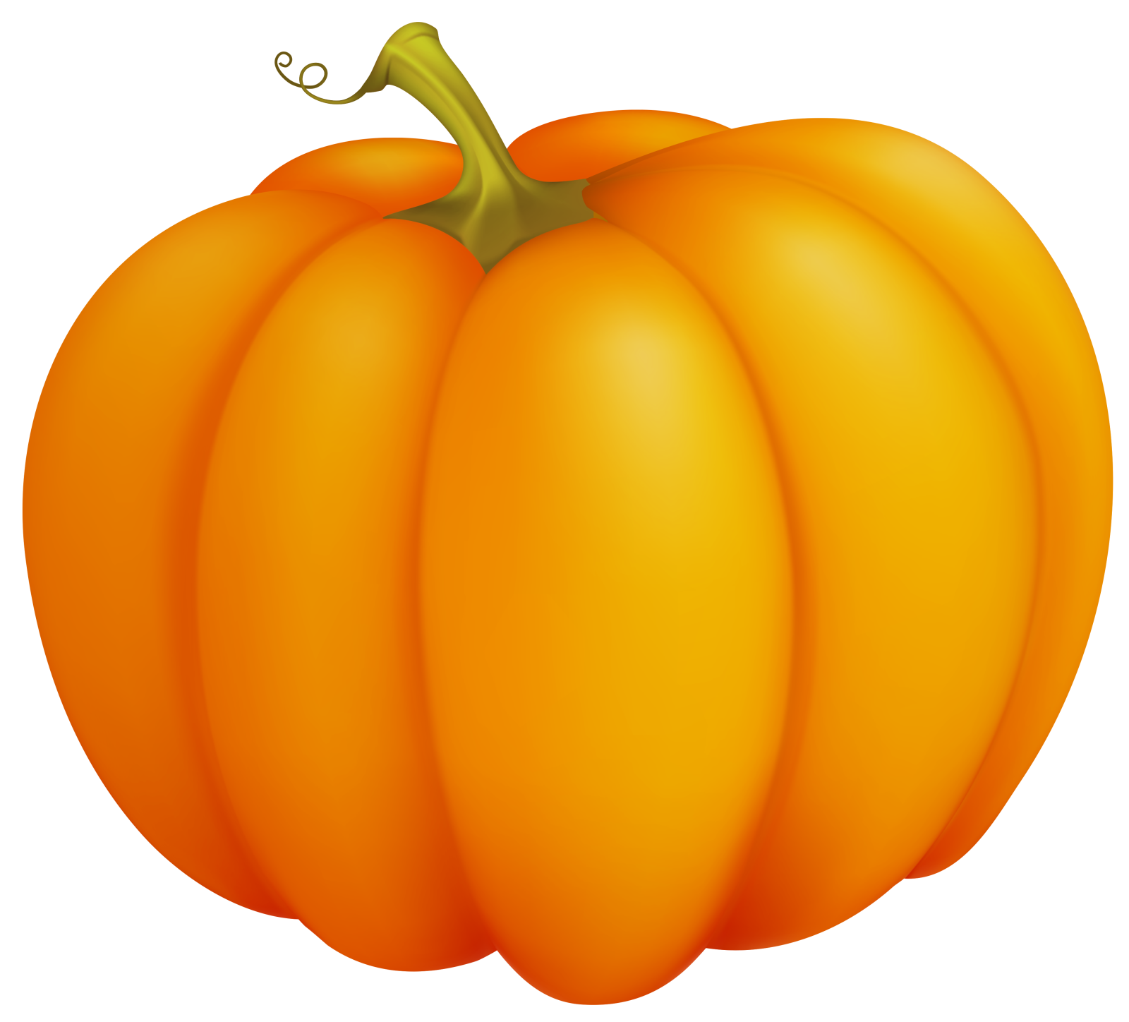 a large orange pumpkin on a white background