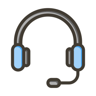 a headset with headphones