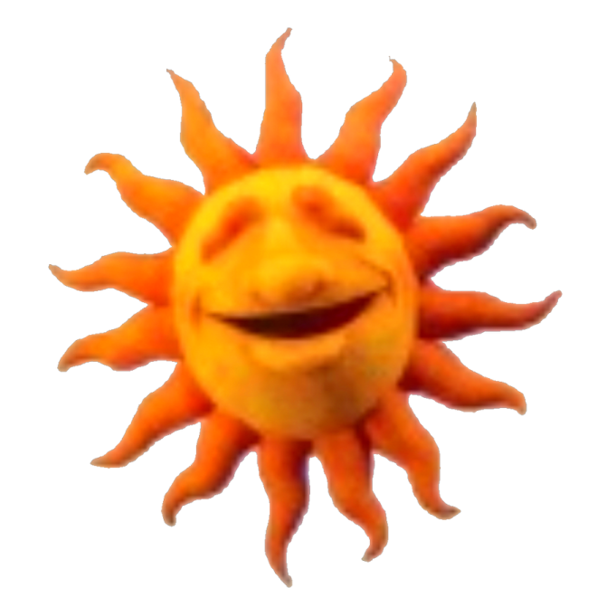 the sun is smiling